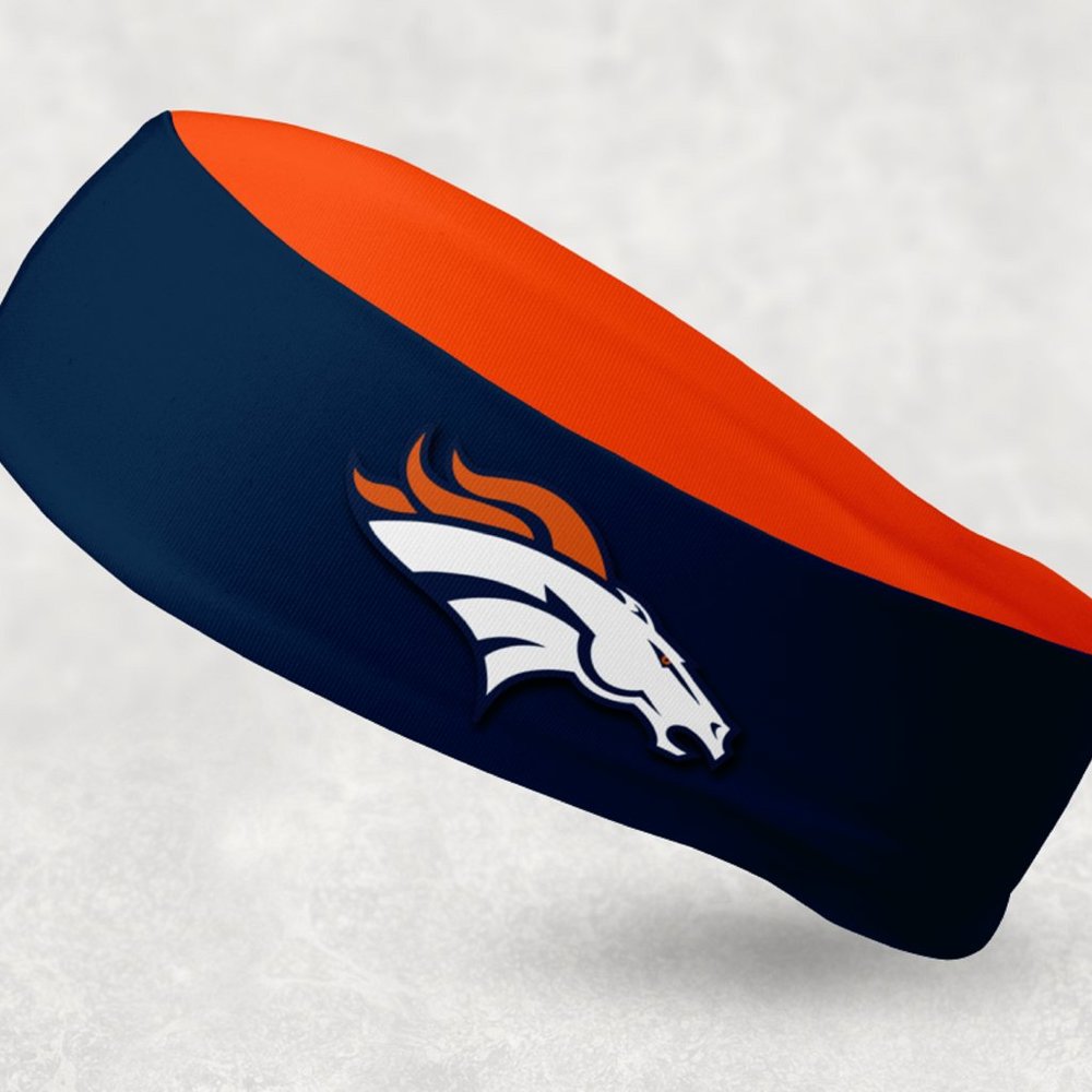 2 Pack - NEW - Reversible Denver Broncos Headband